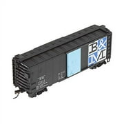 Model Power MDP734530 HO Scale B&M Checkerboard 41 ft. Steel Box Car with Sliding Doors