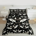thumbnail image 2 of Feelyou Cartoon Bat Print Queen Comforter Set, Happy Halloween Bedding Sets, Kawaii Stars Reversible Bedding Comforter Set, Microfiber Bedroom Decor,3 Pieces, 2 of 8