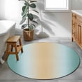 thumbnail image 3 of Round Rug 4Ft Washable Non-Slip, Teal Ombre Circle Area Rugs for Living Room Bedroom, Modern Yellow Gradient Farmhouse Art Indoor Floor Mats Carpet Runner for Home Decor Aesthetic, 3 of 8
