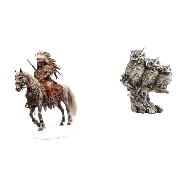 Centro De Mesa De Caballero Búho Acrílico, Adorno Animal Moderno, Escultura Impermeable Para El Hogar, Oficina, Sala De Estar, Gabinete, Decoración, Regalo
