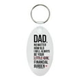 thumbnail image 3 of ThisWear Funny Dad Gifts From Daughter Dad No Matter How Old Always Be Financial Burden 2-Pack Aluminum Oval Keychain, 3 of 3