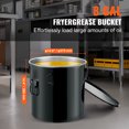 thumbnail image 2 of KFFKFF Fryer Grease Bucket Oil Disposal Caddy, 8-Gallon Bucket with Filter Bag, Black, 2 of 8