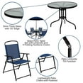 thumbnail image 6 of Bowery Hill 6PC Plastic Patio Umbrella Table & Chairs Set in Navy, 6 of 8
