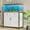 White, variant on NEORIVER 20 Gallon Fish Tank Stand with Power Outlets, Aquarium Stand with Cabinet, Reptile Tank Turtle Terrariums Table for Fish Tank, 27.5" L x 15.7" W, 350LBS Capacity