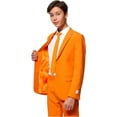 thumbnail image 5 of Teen Boys Solid Color Party Suit - Prom and Wedding Party Outfit - Including Blazer, Pants and Tie, 5 of 11