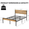 thumbnail image 7 of Alkmaar Full Bed Frame with Wood Headboard and Metal Slats Support Platform Bed Frame with Storage No Box Spring Needed, 7 of 7