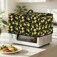thumbnail image 3 of Whosucclay Black Lemon Leaf Print Dust-Proof Microwave Oven Grill Cover Protector - Waterproof Heat-Resistant Microwave Oven Dust Cover Case Protections for Toaster Oven-S, 3 of 7
