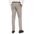 thumbnail image 2 of Tallia Mens Dress Pants 33x30 Plaid Slim Fit Wool Flannel   Brown 38, 2 of 4