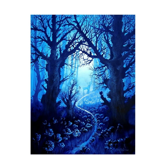 Cherie Roe Dirksen 'Woodland Stream Gathering' Canvas Art