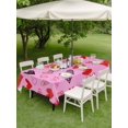 thumbnail image 3 of Outdoor Tablecloth with Umbrella Hole and Zipper, Valentines Love Heart Rectangle Table Cloth 60x102 Inch Waterproof Tablecloth, Romantic Pink Red Black Picnic Table Cover for Patio Camping, 3 of 7