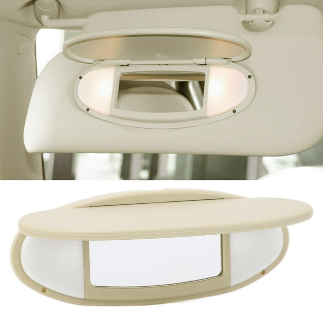 Front Sun Visor Replacement with Make Up Vanity Mirror, Anti Glare Sun Proof Safe Driving for R55 R56 R60 2007-2014, Direct Replacement, Sturdy and Stable