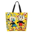 thumbnail image 2 of Cuphead Mugman Brother Tote Bags Reusable Women Shoulder Bag Grocery Bag Travel Beach Shopping Work Daily Handle Bag, 2 of 8