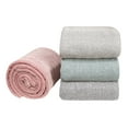 thumbnail image 4 of GLAMBURG 100% Soft and Breathable Cotton Thermal Blanket King Red - Perfect for Layering Any Bed for All Season, 4 of 5