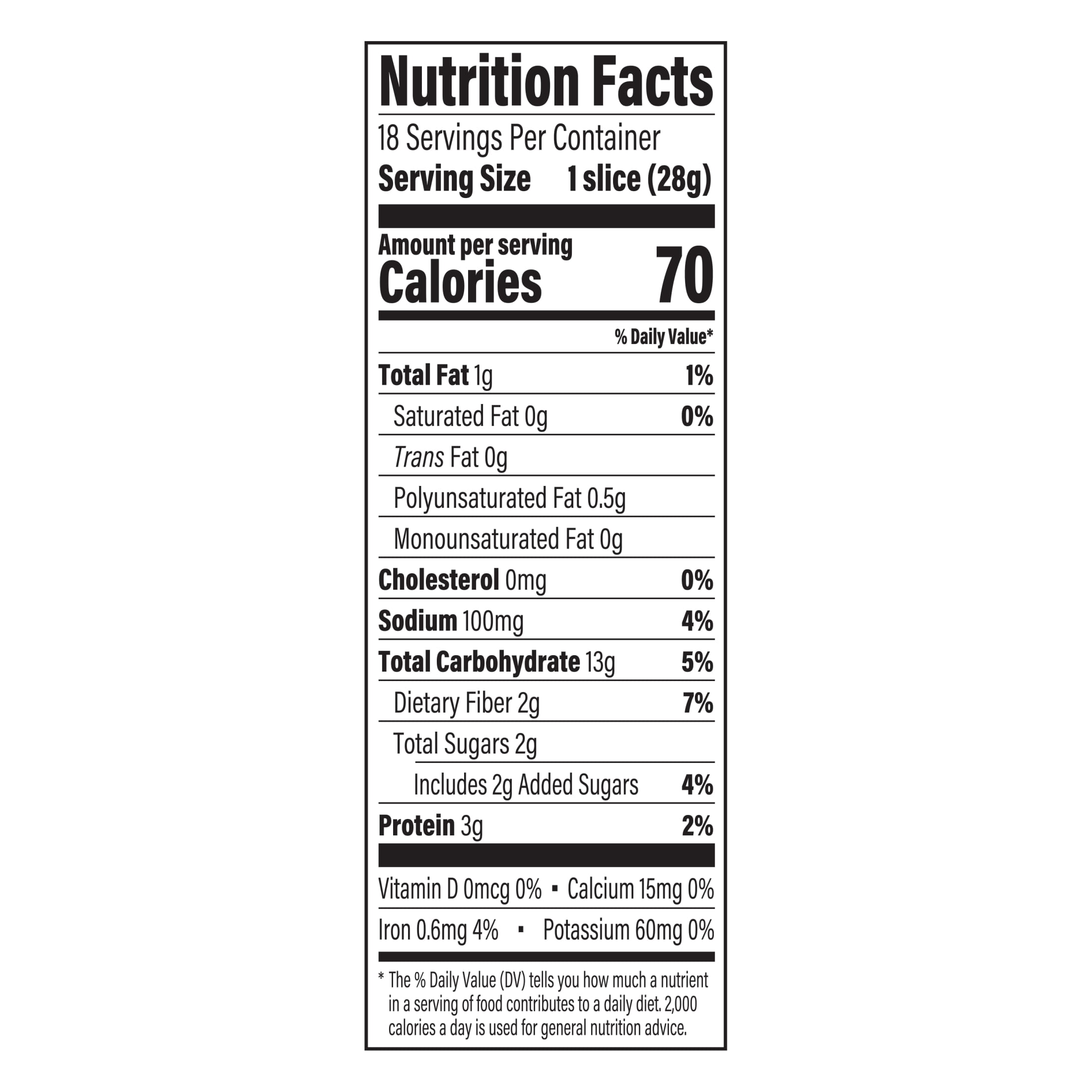 Oroweat Small Slice 100% Whole Wheat Bread, 18 oz