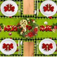 thumbnail image 5 of Linen Green Christmas Table Runner Merry Christmas Tablecloth Christmas Xmas Winter Holiday Home Kitchen Dining Room Table Decorations 13x72 Inch, 5 of 5