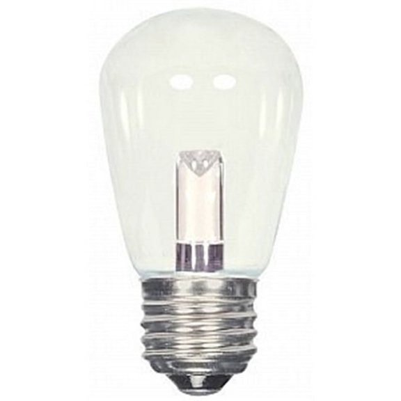 Satco S9174 - 1.4 watt LED; S14; Clear; 2700K; Medium base; 120 volts