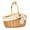 daisy, variant on Greyghost Wicker Picnic Basket with Wooden Lids, Picnic Hamper with Handle and Washable Liner, for Camping, Valentine Day, Birthday Party
