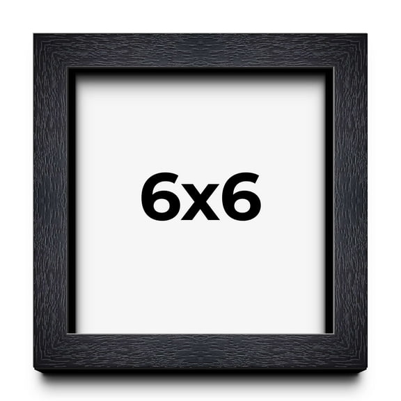 6x6 Shadow Box Frame Black | 1 Inches Deep Real Wood Farmhouse Shadowbox Display Frame | UV