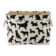 thumbnail image 3 of Contemporary Home Living 17.75" Black, White, and Beige Rectangular Large DII Polyester Pet Bin Dog, 3 of 5