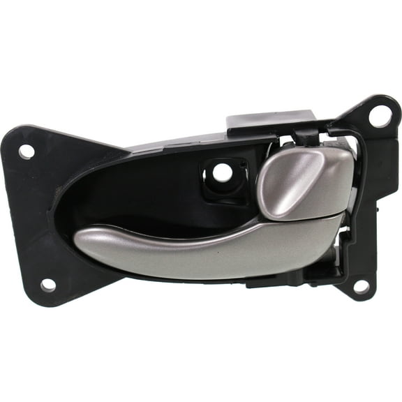 Interior Door Handle Compatible with 2002-2005 Nissan Altima Front or Rear, Passenger Side Black bezel with silver lever