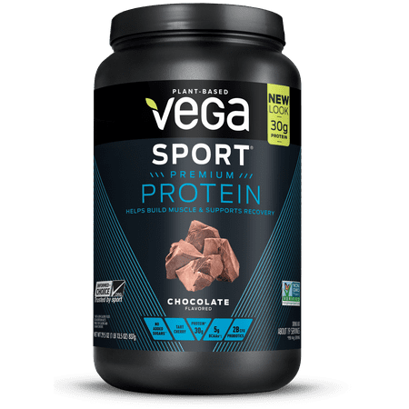 Vega Sport Vegan Protein Powder, Chocolate, 30g Protein, 1.8