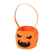Nrmvnmi Halloween Pumpkin Bags for Kids Halloween Trick or Treat Bags 3PCS Non-Woven Candy Bags for Halloween,Halloween Pumpkin Bucket Snack Basket Bag