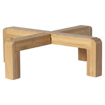 MIPCASE 1Pc Wooden Flowerpot Display Stand Khaki Color for Garden Patio and Office