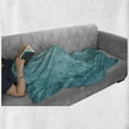thumbnail image 6 of Turquoise Soft Flannel Fleece Throw Blanket, Blur Meadow Grass Plant Herb in Countryside Rural Seasonal Picture, Cozy Plush for Indoor and Outdoor Use, 60" x 80", Blue, by Ambesonne, 6 of 6