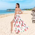 thumbnail image 6 of FORMRS Womens Beach Sarong Semi-Sheer Bikini Wrap Skirt Swimsuit Cover-ups, Strawberry, 6 of 7