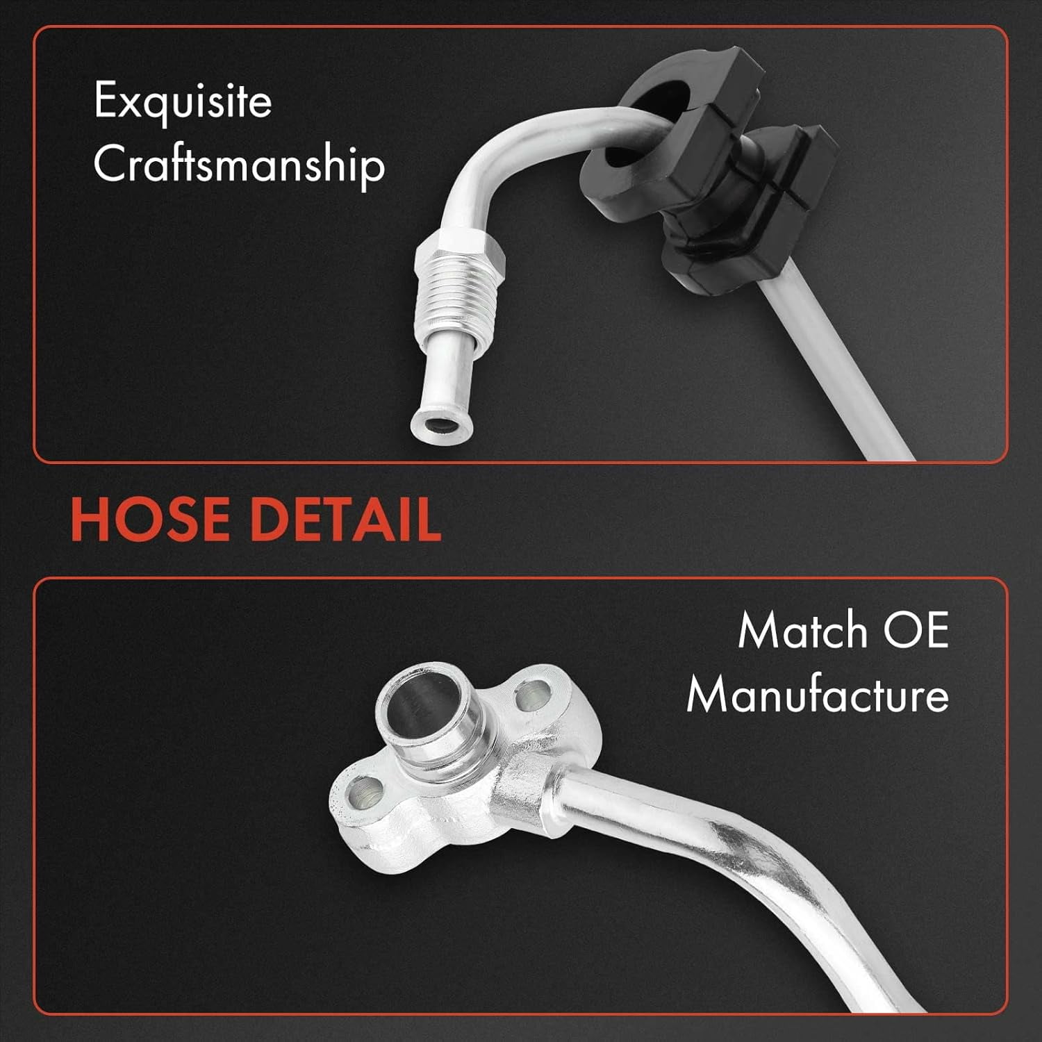 A-Premium Power Steering Pressure Hose Line Assembly Compatible with Honda Civic 1996-2000 & Acura EL 1997-2000, 1.6L SOHC, with O-ring, Pump to Gear/Rack Pinion