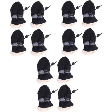12 Pcs Shoe Sole Protector for Sneakers Floor Protectors Black Boot Anti- Slip Dog Shoes Small Dog Boots Paw Protector Medium Dog Warm Boots Winter Boots Black Hound