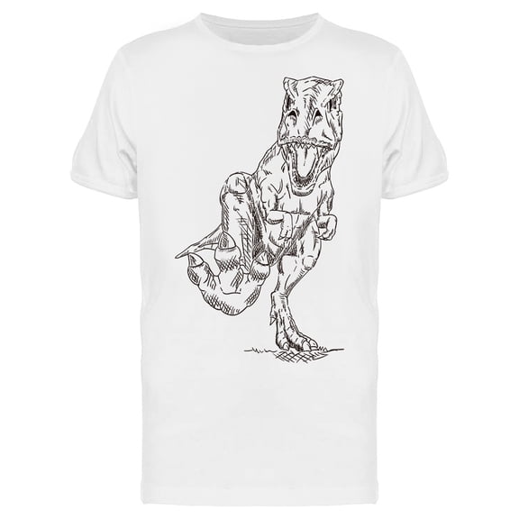 Angry T Rex Art Tee Men's -Image by Shutterstock