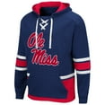 thumbnail image 2 of Men's Colosseum Navy Ole Miss Rebels Lace Up 3.0 Pullover Hoodie, 2 of 3
