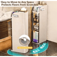 thumbnail image 5 of 4 Tier Bathroom/Room Organizer Cabinet, Cabinet Narrow Slim Gap Tower OrganizerSide Rolling Unit Towel Storage with Clear Drawers for Small Space, 5 of 8