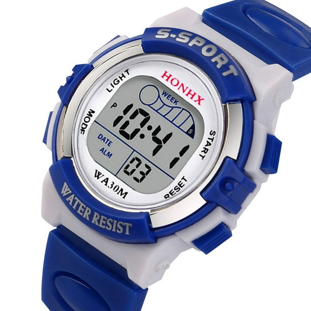 Reloj deportivo digital LED para niños y niñas, reloj con alarma y fecha, regalo para hombre.