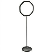 MasterVision® Octagon Easy Clean Non-Magnetic Dry-Erase Whiteboard Sign Stand, 65" x 15 3/4", Steel Frame With Black Finish