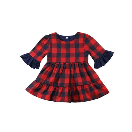 

Livingsenburg Plaids Girls Kids Pageant Princess Party Dress Tutu Sundress