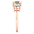 thumbnail image 3 of Clara Pucci 14K Rose Gold 2.5ct YellowMoissanite Three-Stone Ring for Women, 3 of 8