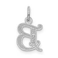 thumbnail image 3 of Finest Gold 14K White Gold Diamond-cut Letter B Initial Charm, 3 of 3