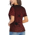 thumbnail image 3 of Xecao Spiders On A Web for Women's V-Neck T-Shirts-Elegant Half-Sleeve Tops Perfect for Summer-XX-Large, 3 of 5