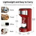 thumbnail image 5 of MINI Single Serve Coffee Maker,Instant Coffee Maker One Cup for K Cup & Ground Coffee,Portable Capsule Coffee Machine with 6 to 14oz Reservoir,90 Seconds Fast Brewing and One Button Operation, 5 of 8