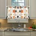 thumbnail image 2 of Yayeee Kitchen Curtains Light Filtering 27"x36" Rod Pocket Short Cafe Window Panel, Minimalist Geometric Pattern, 2 of 7