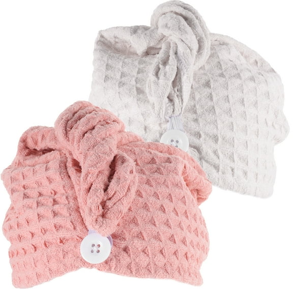 2 Pcs Dry Hair Towel Plopping Microfiber Towels Portable Curly Absorbent Turban