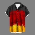 thumbnail image 2 of HAPIMO Loose Hawaiian Beach Shirts for Men Fashion Tees Activewear Casual Relaxed Summer Gradient Color Teens Tops Clearance Short Sleeve Turndown Collar Lapel Button Yellow XXL, 2 of 5