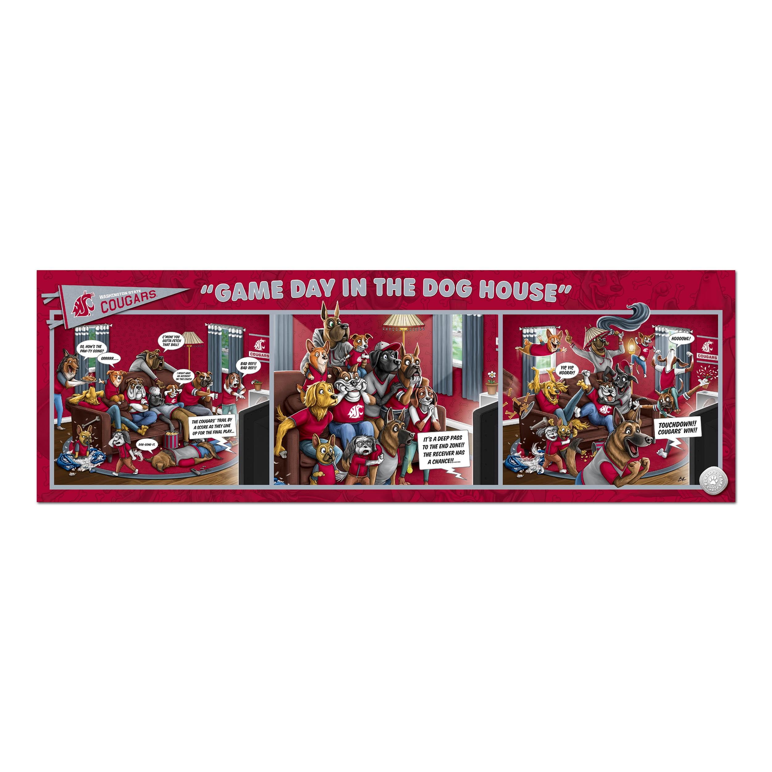 YouTheFan NCAA Washington State Cougars Purebred Fans Gameday in the Dog House 1000PC Puzzle