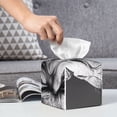 thumbnail image 6 of Gukieu Monochrome Giraffe Expression Print Leather Tissue Box, PVC Waterproof Velcro Opening and Closing Square Tissue Box Holder, Suitable for Home and Office Decoration, 6 of 7