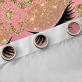 thumbnail image 4 of Homewish Girls Beauty Eyelashes Blackout Curtains Set of 2 (52x84 Each), Glitter Waterdrop Window Curtains, Gold Fashion Leopard Print Curtains and Drapes, Window Curtains Home Decor, 4 of 6