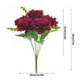 thumbnail image 2 of Centro de mesa de flores artificiales, mesa para el hogar, decoración floral, banquete de boda, tela de seda, flor falsa, rojo Advancent HA6703-06B, 2 of 6