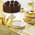 thumbnail image 5 of Way to Celebrate Gold Metallic Foil Reversible Tablecloth Party Supplies, 54" x 84", Disposable Plastic, 5 of 5