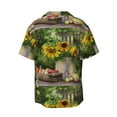 thumbnail image 2 of Disketp Men's Hawaiian Vintage Wooden Bucket Print Shirts Button Down Holiday Beach Shirts-3X-Large, 2 of 7